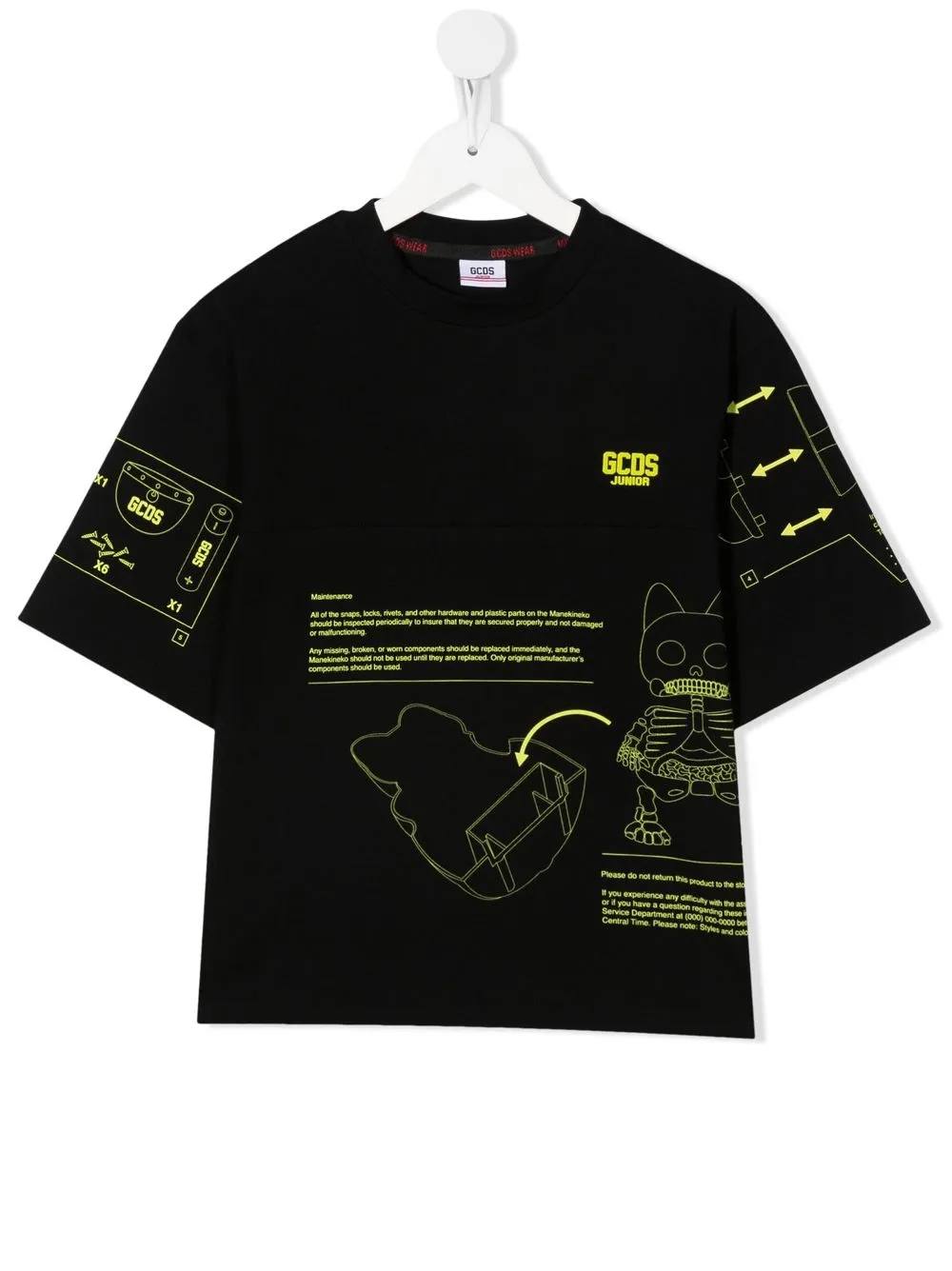 

Gcds Kids playera con estampado gráfico - Negro