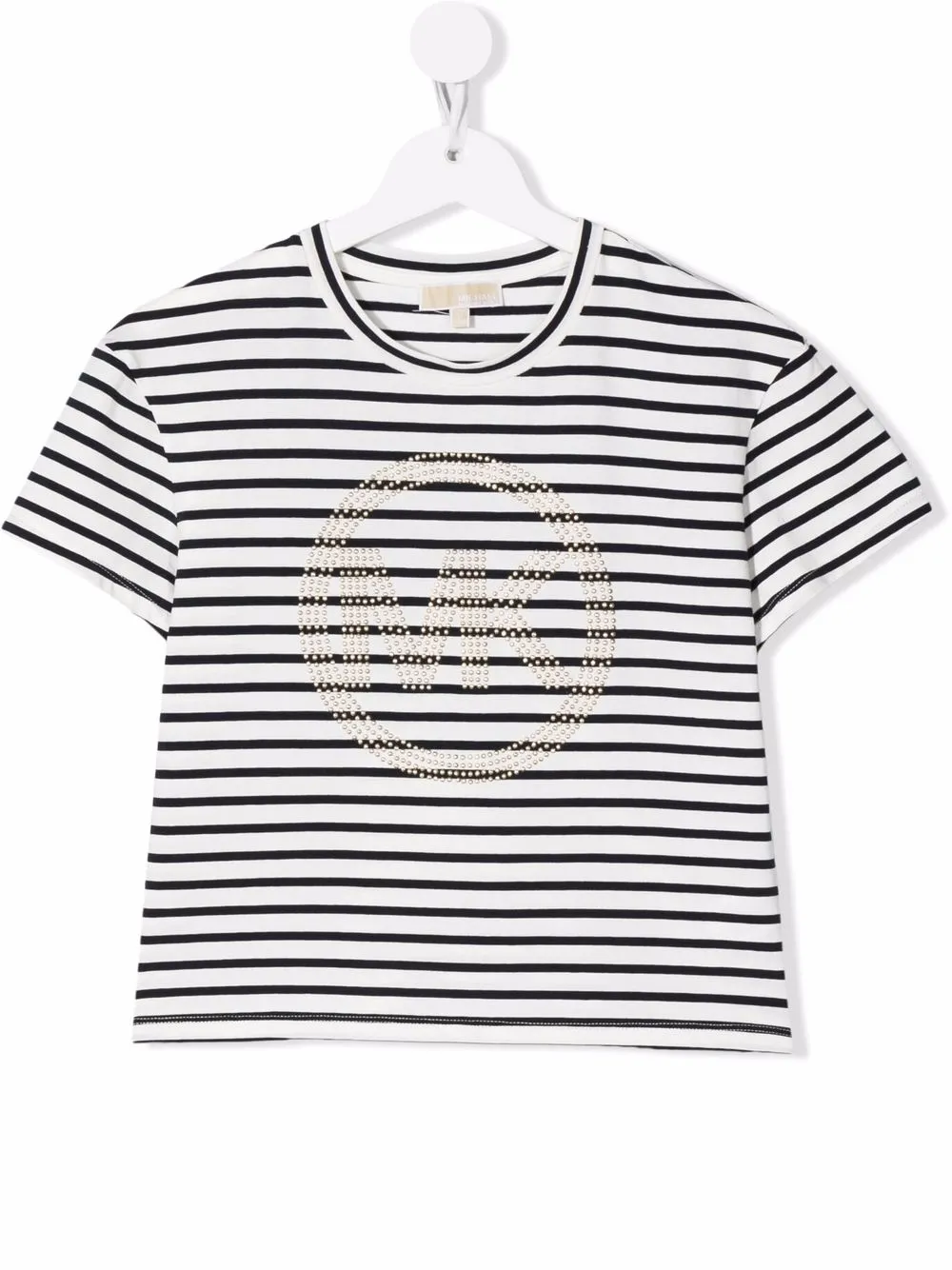 

Michael Kors Kids playera a rayas con logo - Blanco