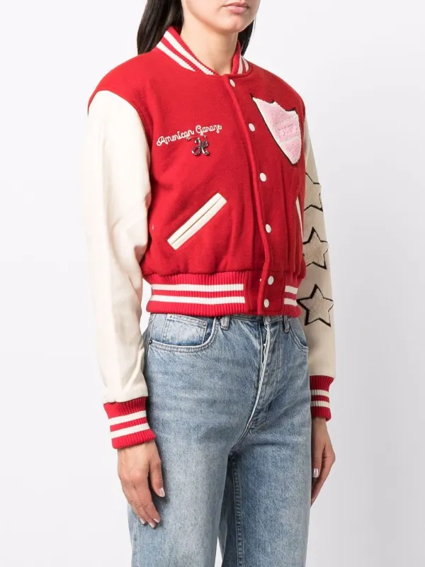 coach varsity jacket womens red