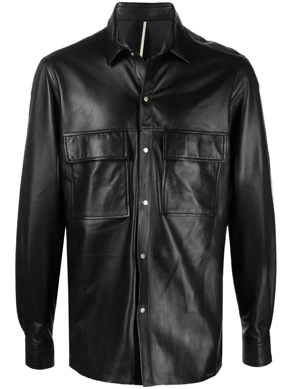 

Low Brand button-up leather jacket - Black