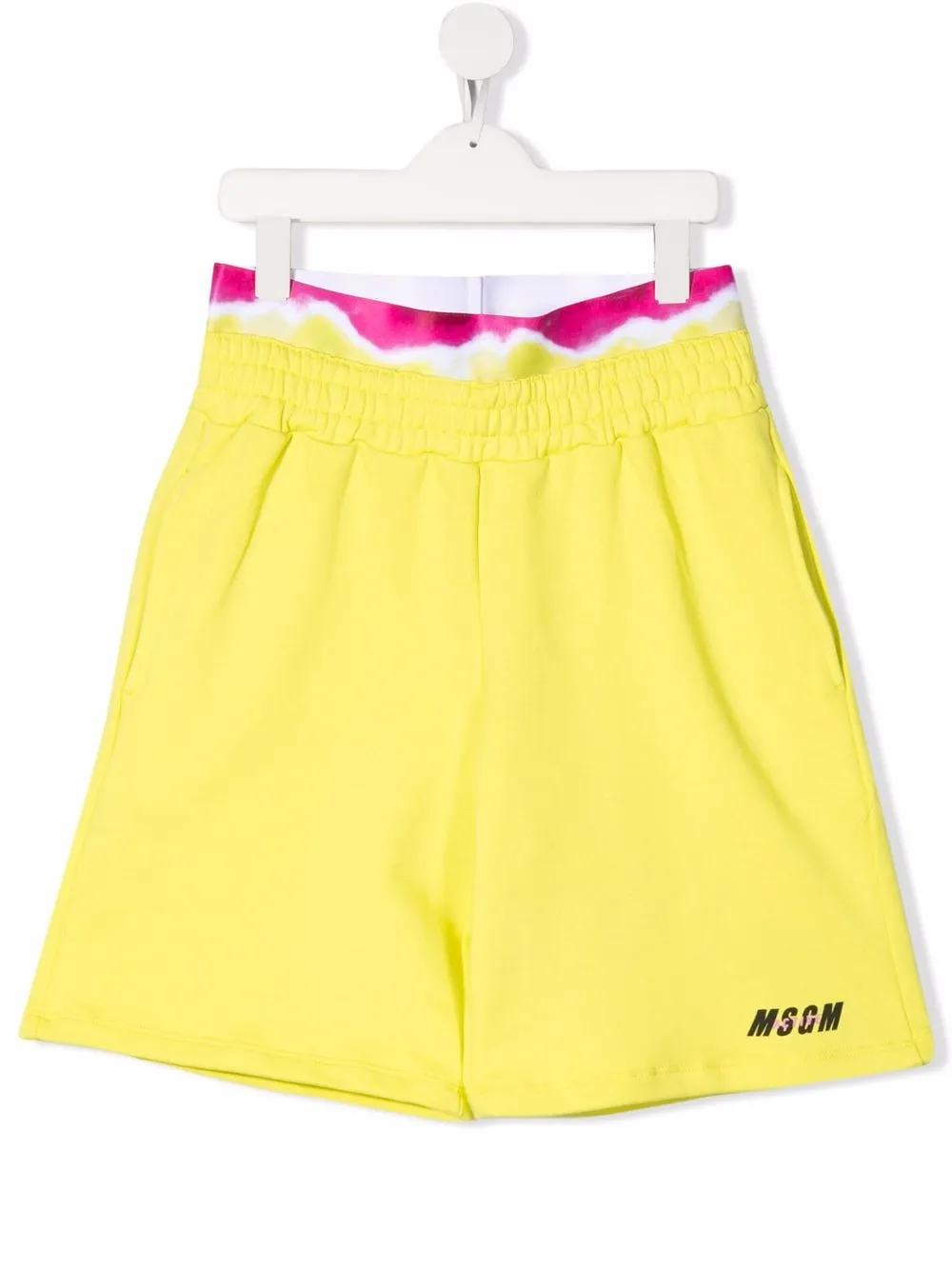 

MSGM Kids TEEN extended-waistband track shorts - Yellow