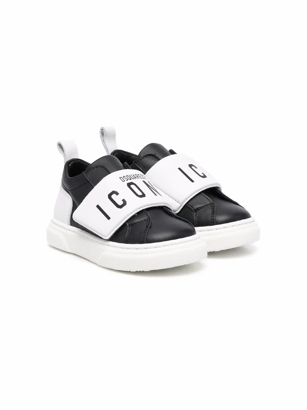 

Dsquared2 Kids tenis bajos con cierre autoadherente - Negro