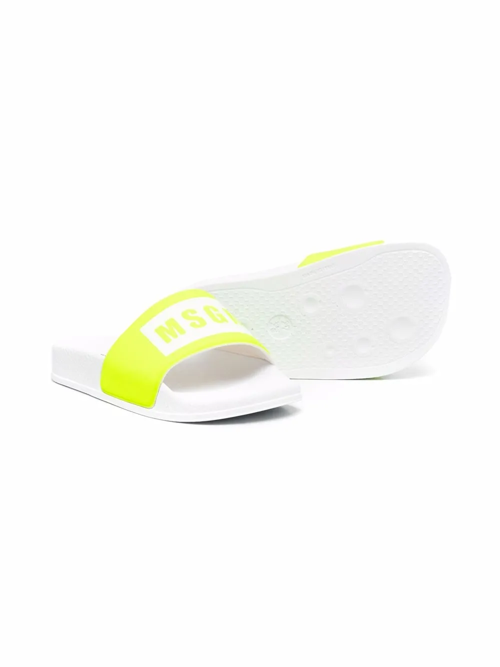 MSGM Kids Slippers met logoprint - Wit