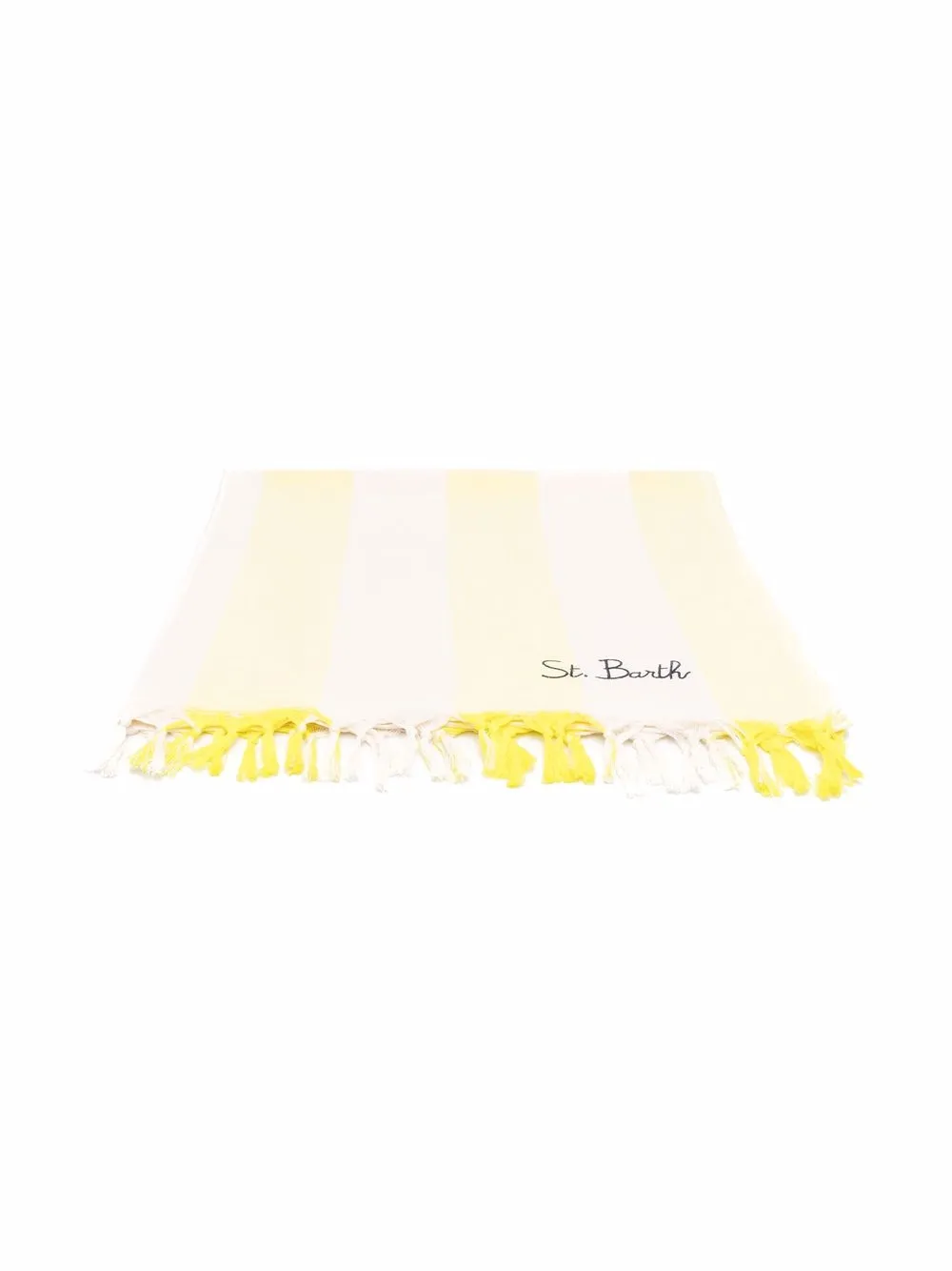 

MC2 Saint Barth Kids toalla de playa con rayas estampadas - Blanco