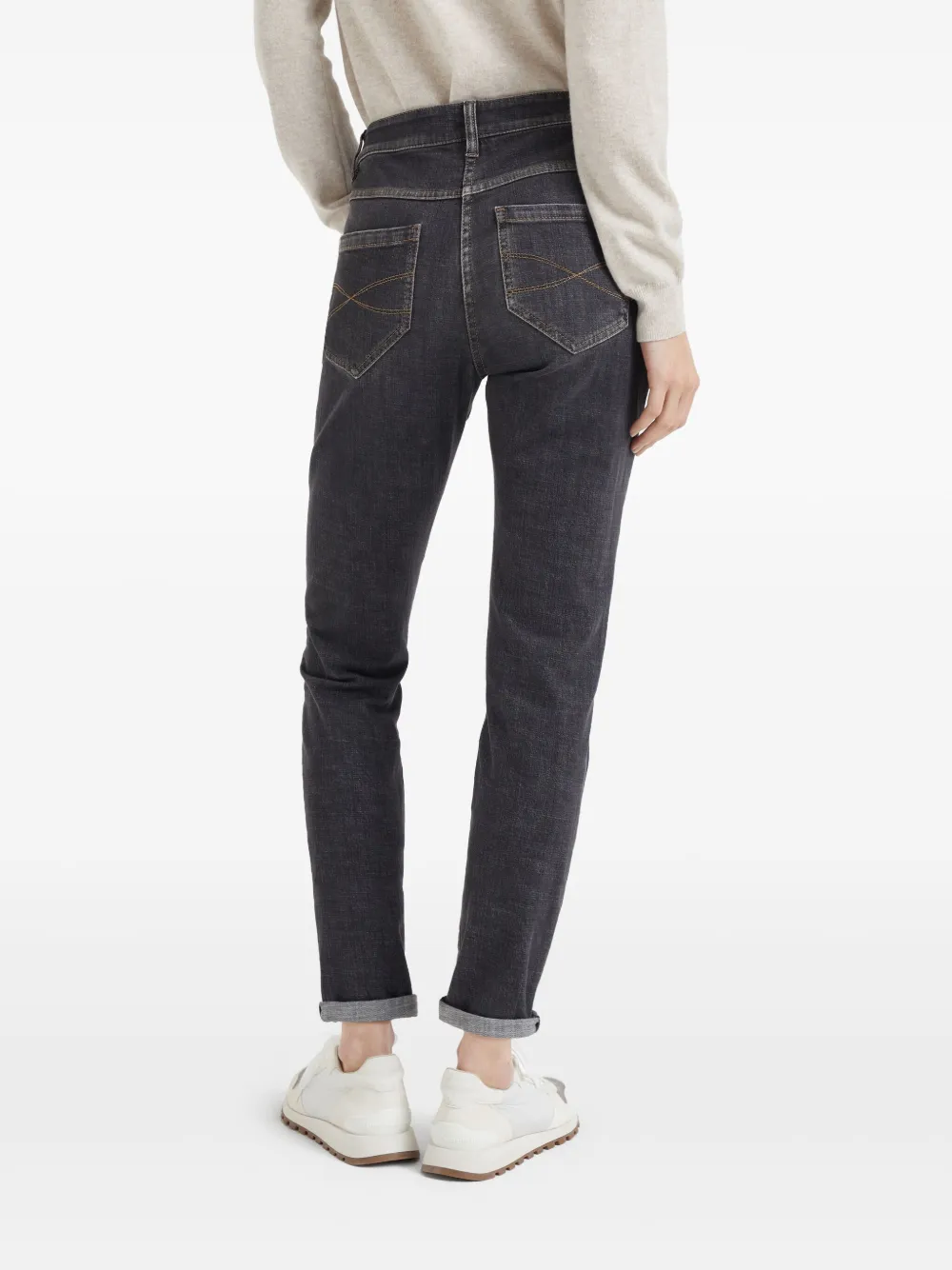 BRUNELLO CUCINELLI ハイウエスト エンベリッシュド ジーンズ BRUNELLO CUCINELLI ハイウエスト エンベリッシュド ジーンズ