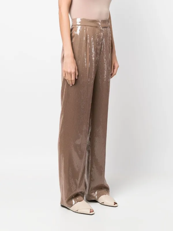 high-waisted Sequined Trousers - Farfetch