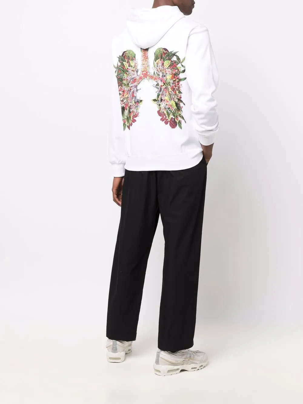 Comme Des Garçons Homme Plus Hoodie met grafische print - Wit