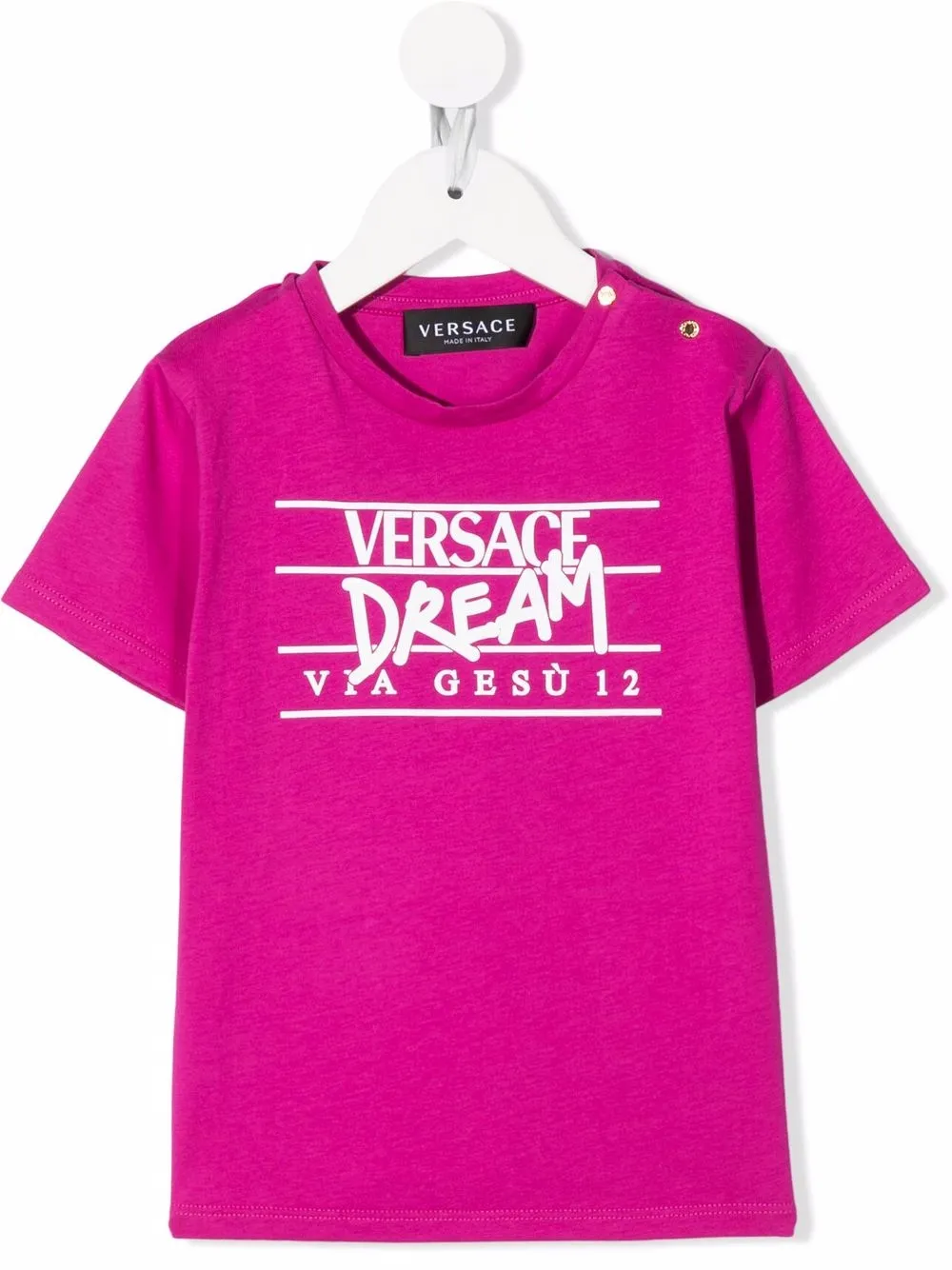 

Versace Kids playera con logo estampado - Morado