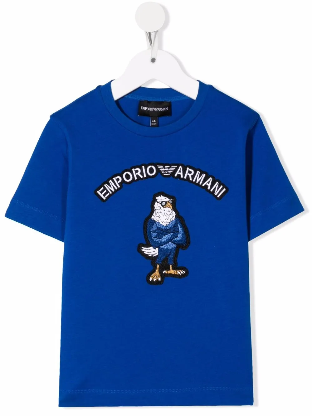 

Emporio Armani Kids playera con logo bordado - Azul
