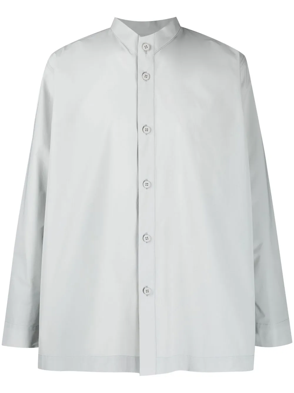 

Homme Plissé Issey Miyake camisa sin cuello con botones - Gris