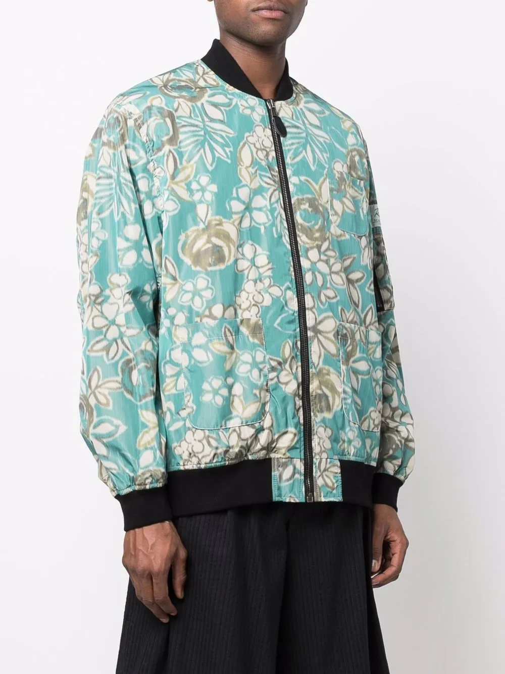 raf simons 花卉印花飞行员夹克 图 3