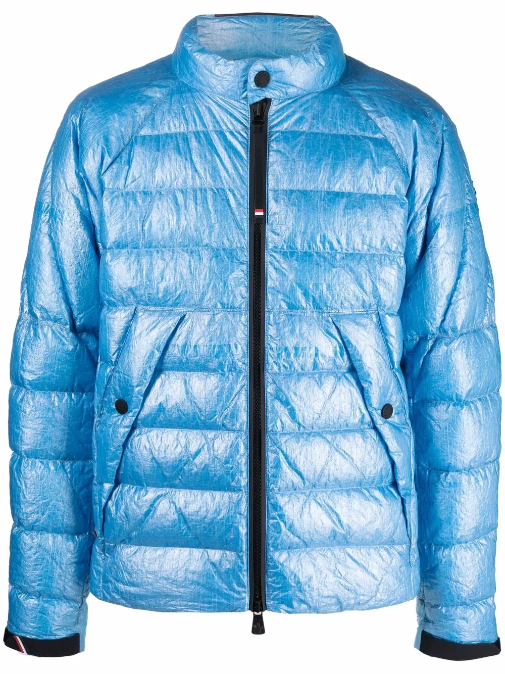 

Moncler logo-patch puffer jacket - Blue