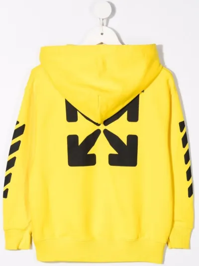 logo-print cotton hoodie | Off-White 