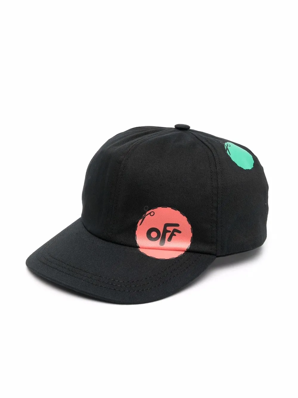 

Off-White Kids gorra de béisbol con logo estampado - Negro