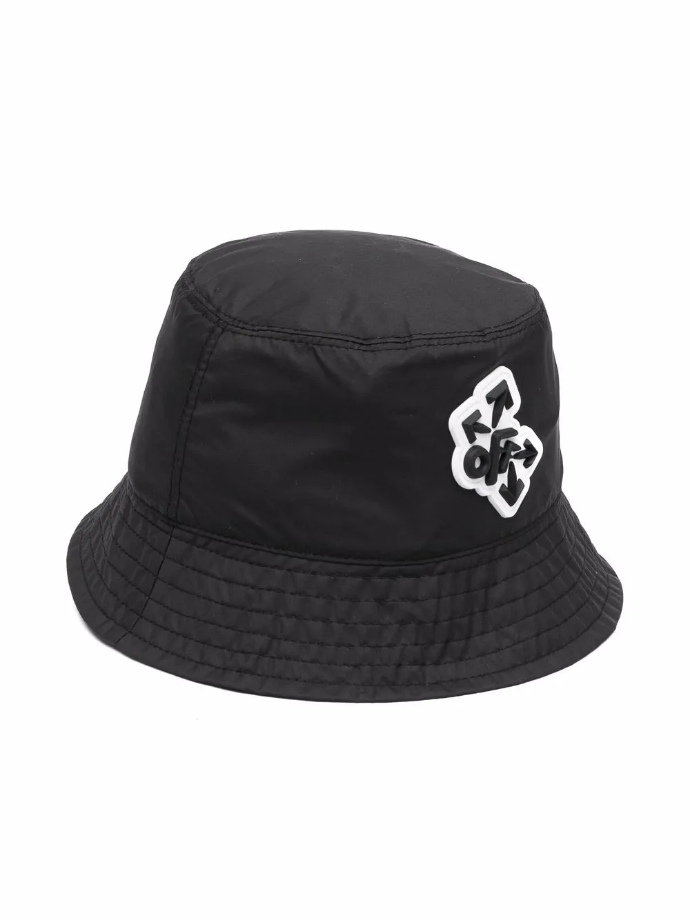 

Off-White Kids logo-patch bucket hat - Black