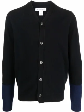 Comme Des Garçons Shirt バイカラー カーディガン | ブラック