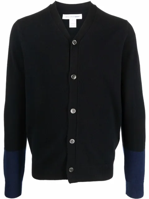 Comme Des Garçons Shirt two-tone wool cardigan