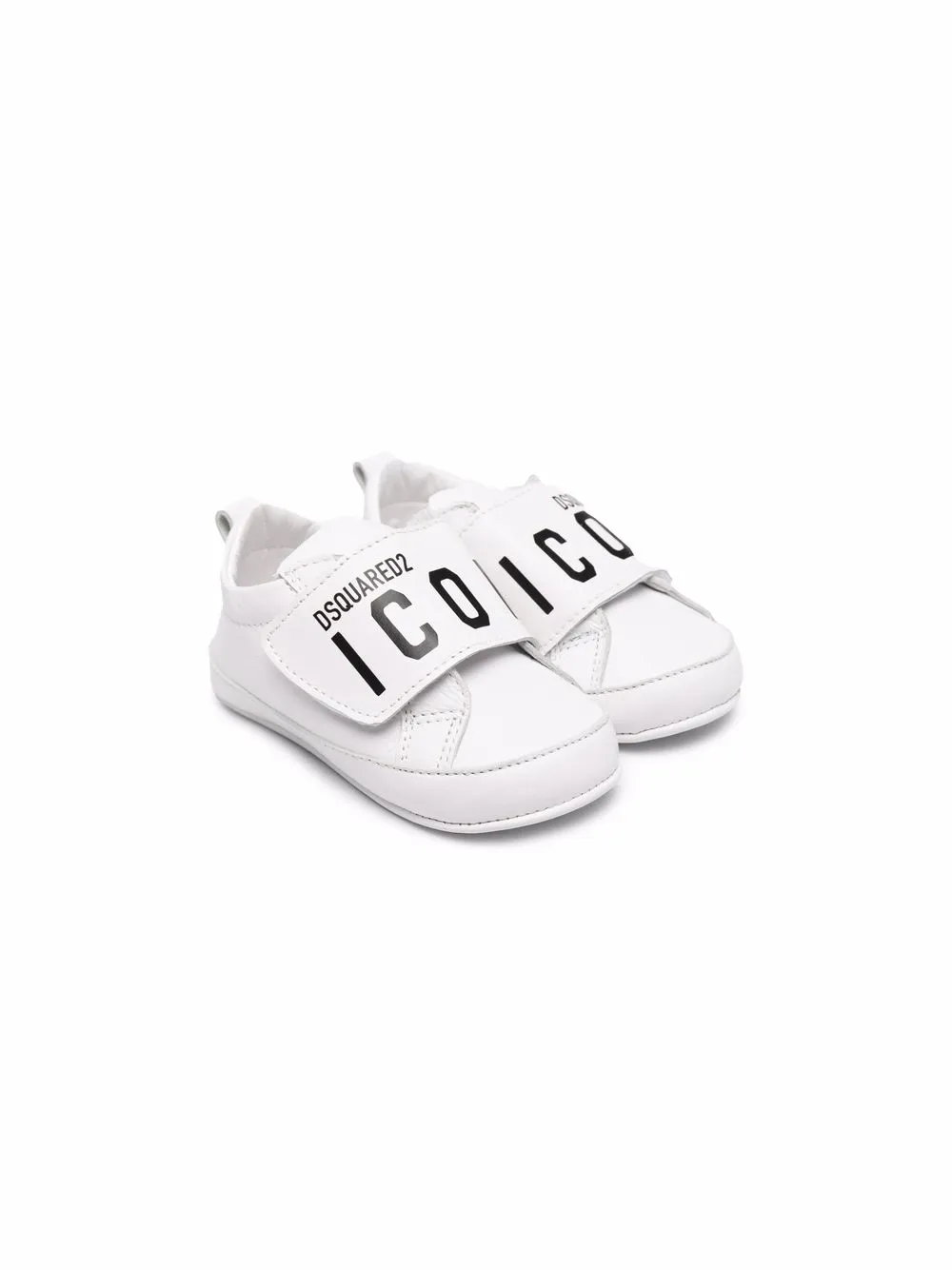 

Dsquared2 Kids logo-print touch-strap trainers - White