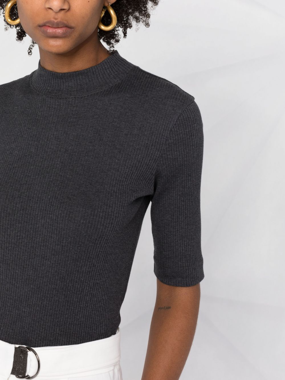 Where to find Brunello Cucinelli ribbed-knit mock-neck top Women