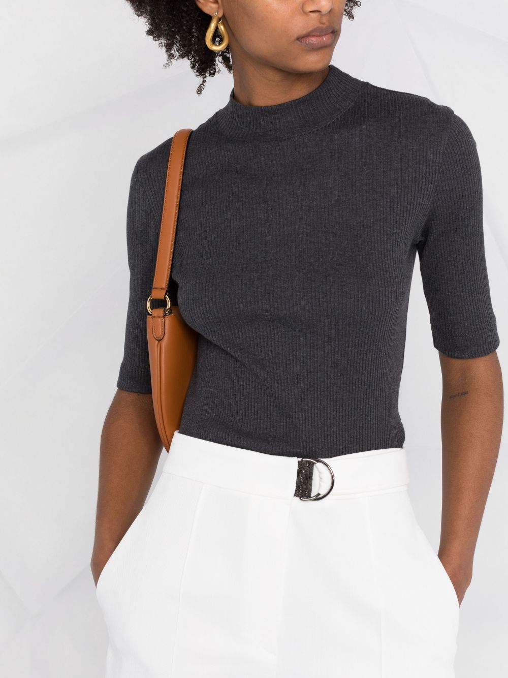 Where to find Brunello Cucinelli ribbed-knit mock-neck top Women