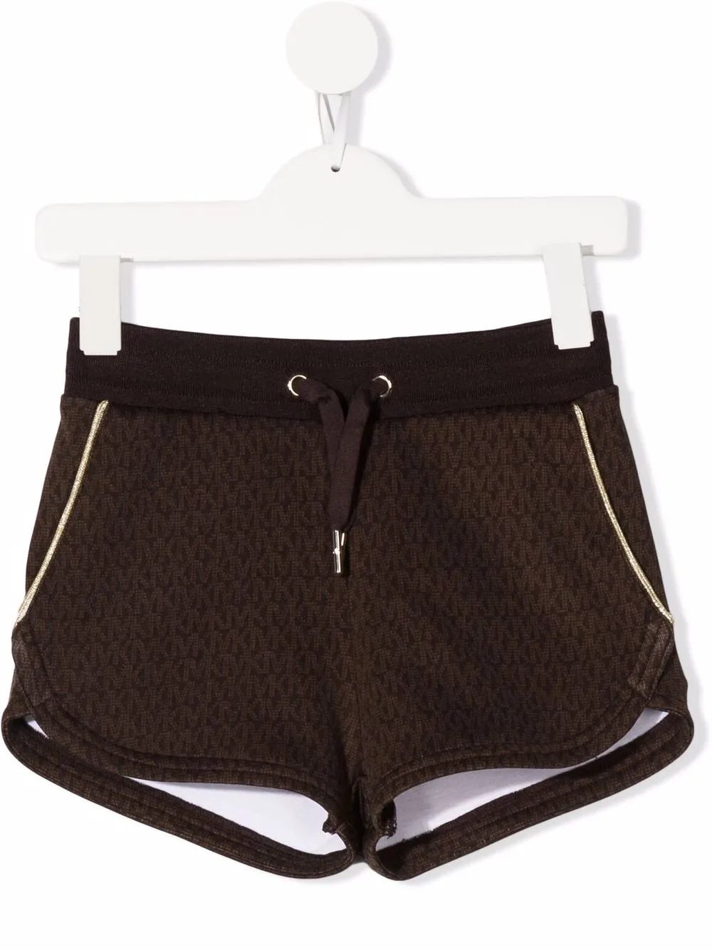 

Michael Kors Kids monogram-print track shorts - Brown