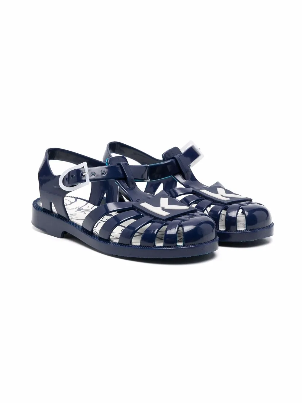 

Kenzo Kids zapatos de goma con logo estampado - Azul