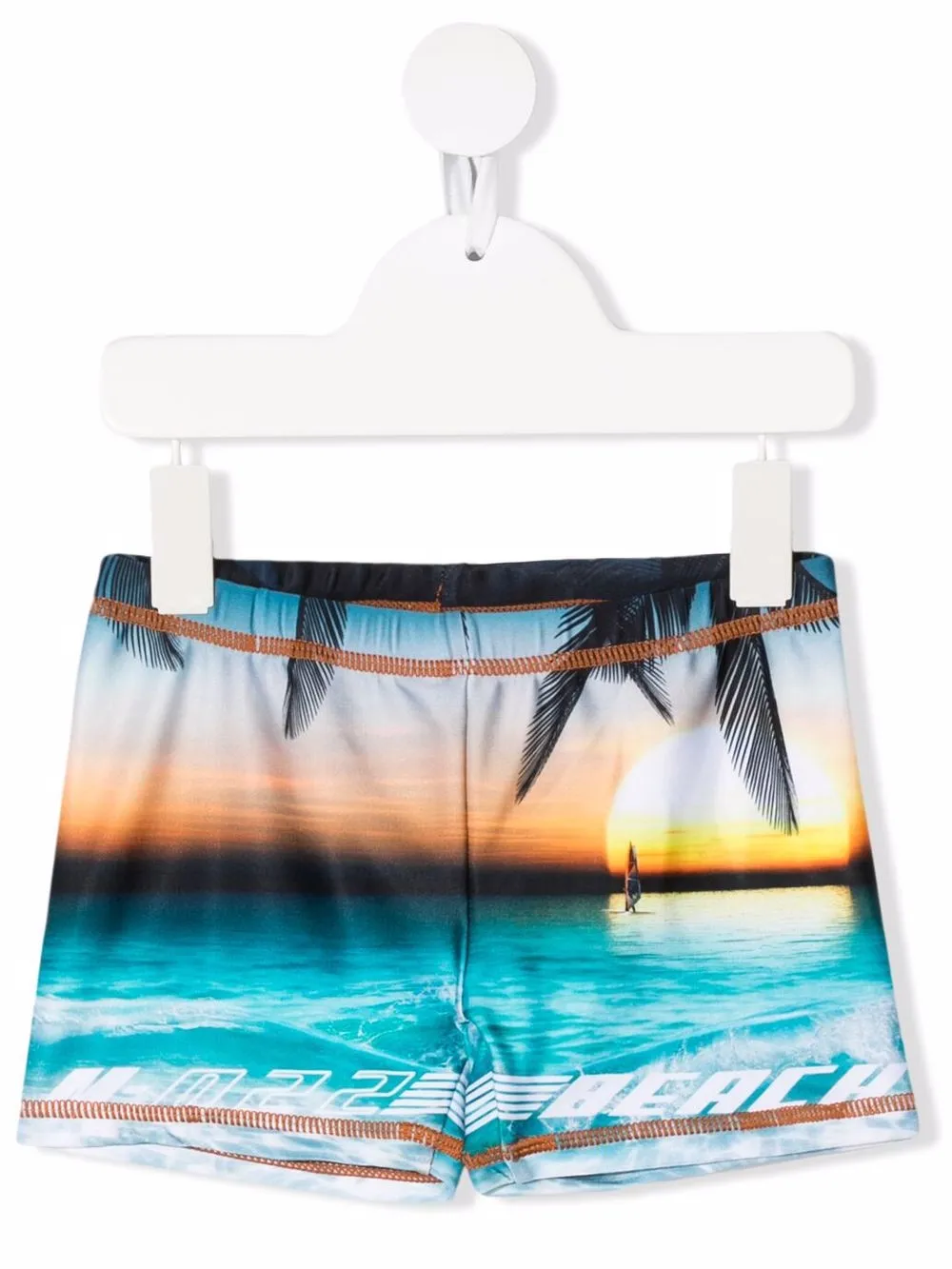 

Molo sunset-print swim shorts - Orange