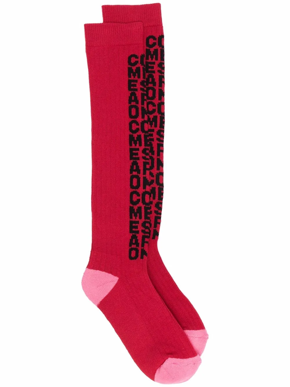 

Comme Des Garçons Homme Plus calcetines con logo estampado - Rojo