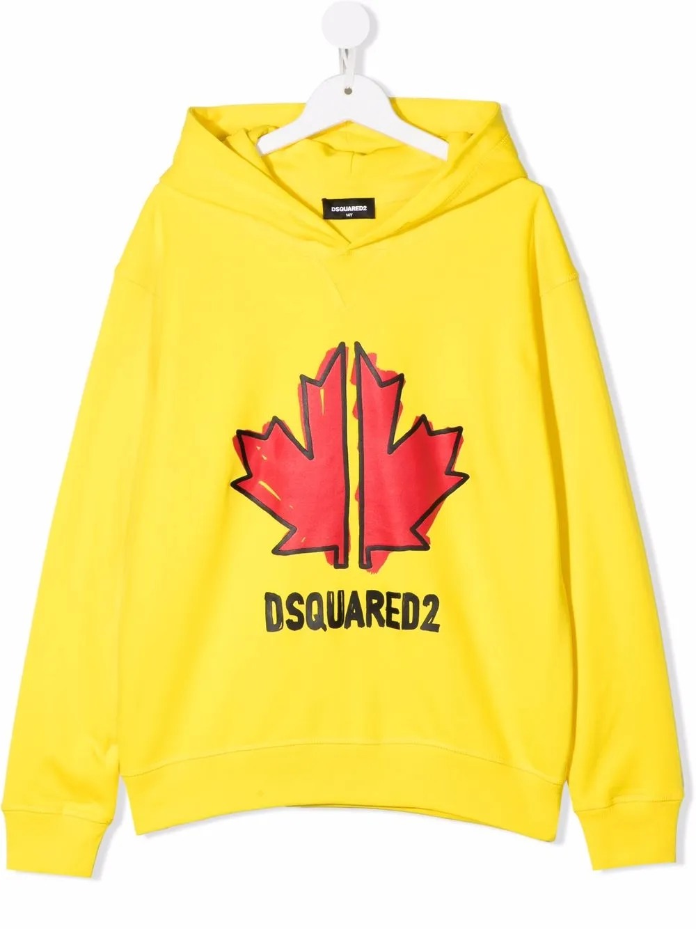 

Dsquared2 Kids hoodie con hojas estampadas - Amarillo