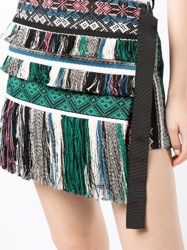 Sacai フリンジ ショートパンツ | マルチカラー | FARFETCH JP