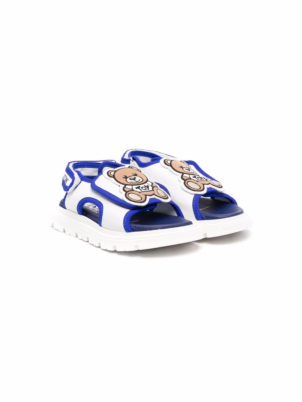 

Moschino Kids teddy bear-print open-toe sandals - White