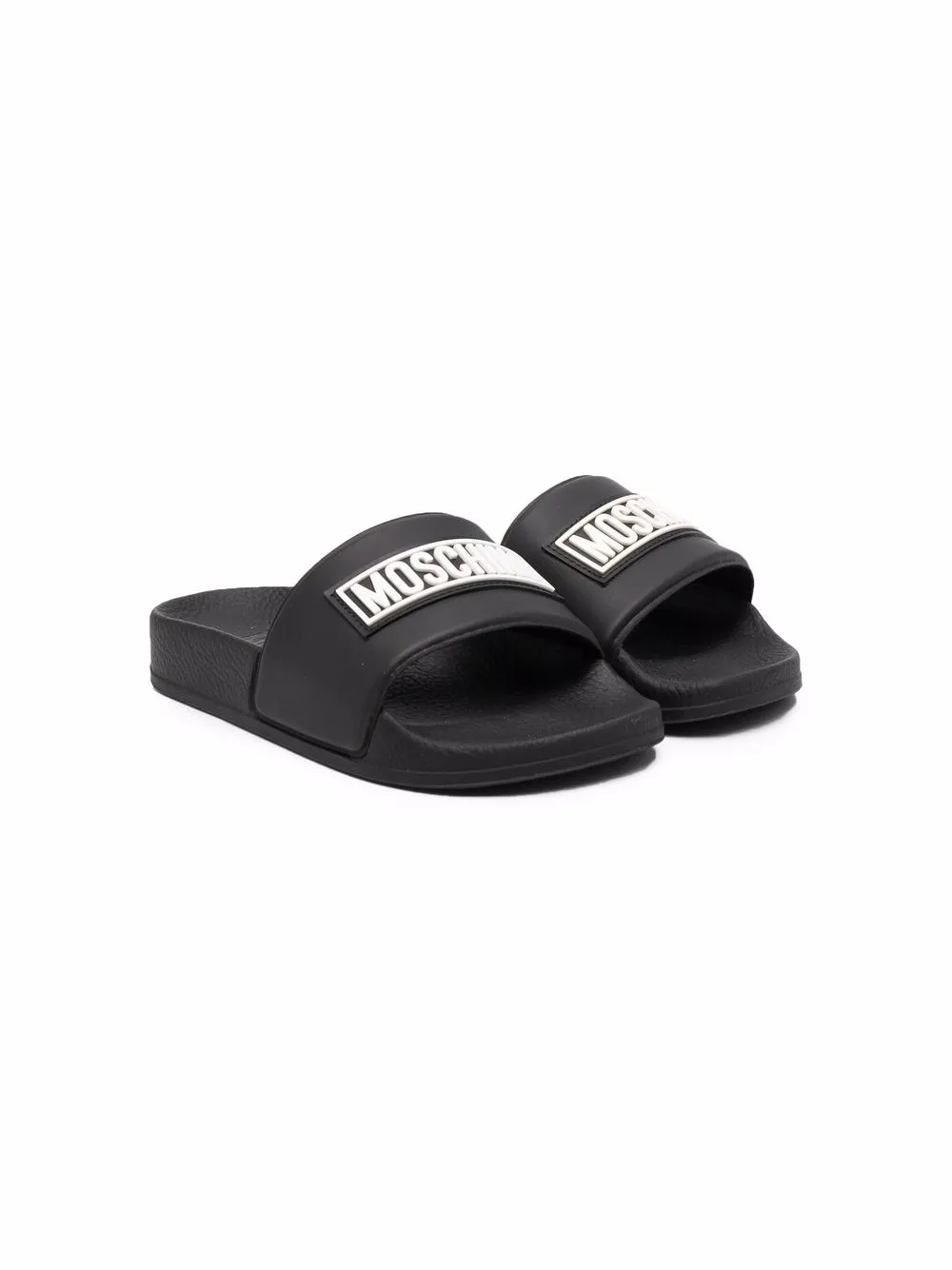 

Moschino Kids logo-print open-toe sandals - Black