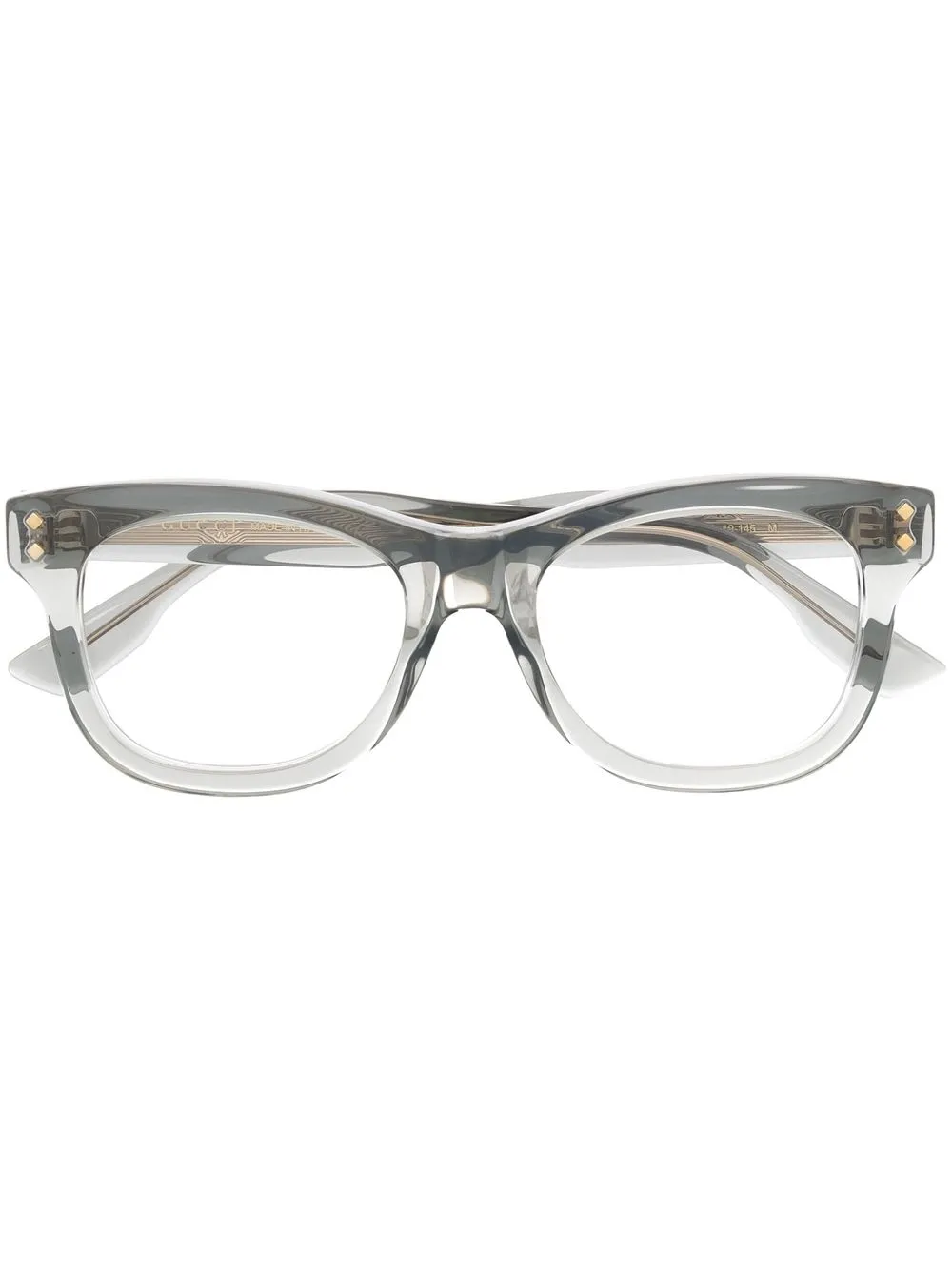 

Gucci Eyewear lentes con armazón cuadrada transparente - Gris