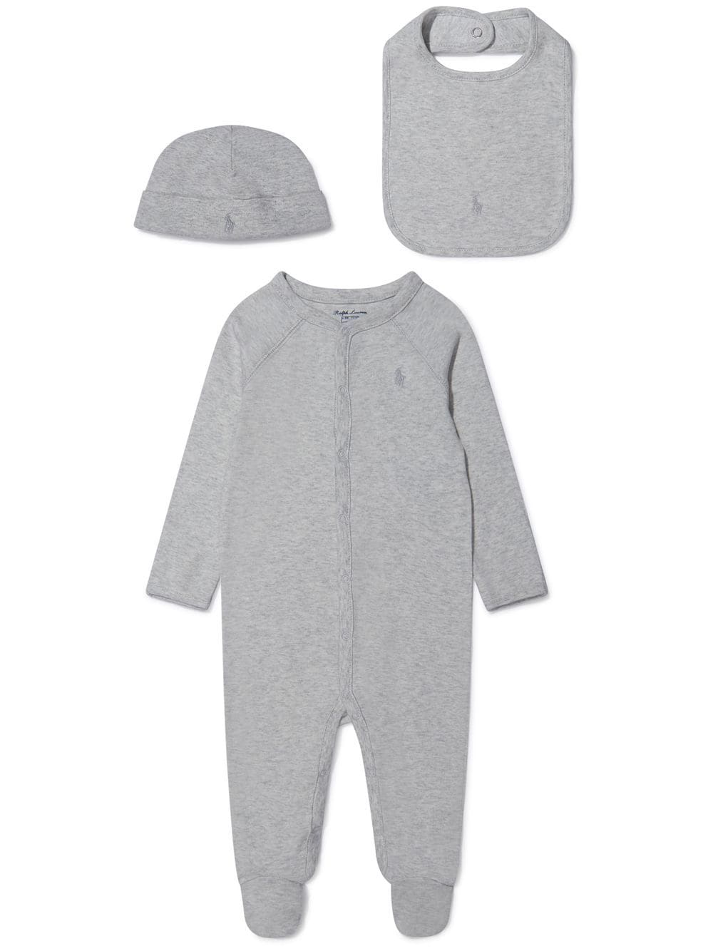 Ralph Lauren Three-pack Babywear Set In Grey