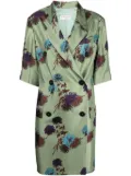 Alberto Biani floral print double-breasted dress - Green