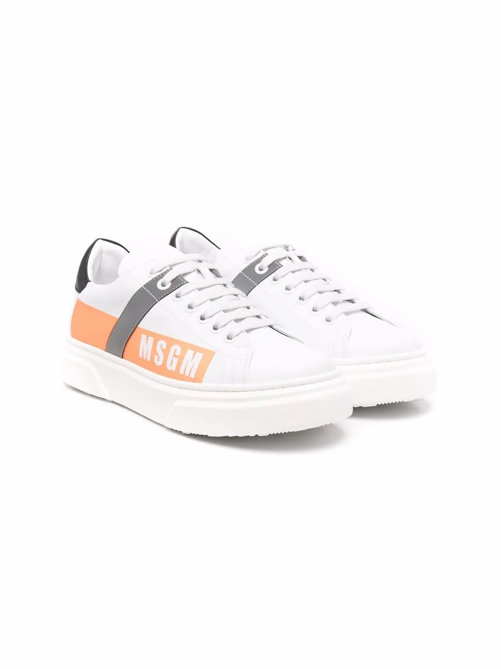 

MSGM Kids tenisEEN con logo estampado - Blanco