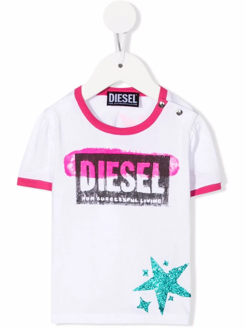 

Diesel Kids playera con estampado del logo - Blanco