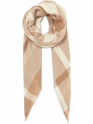 Burberry Check Cashmere Square Scarf - Farfetch