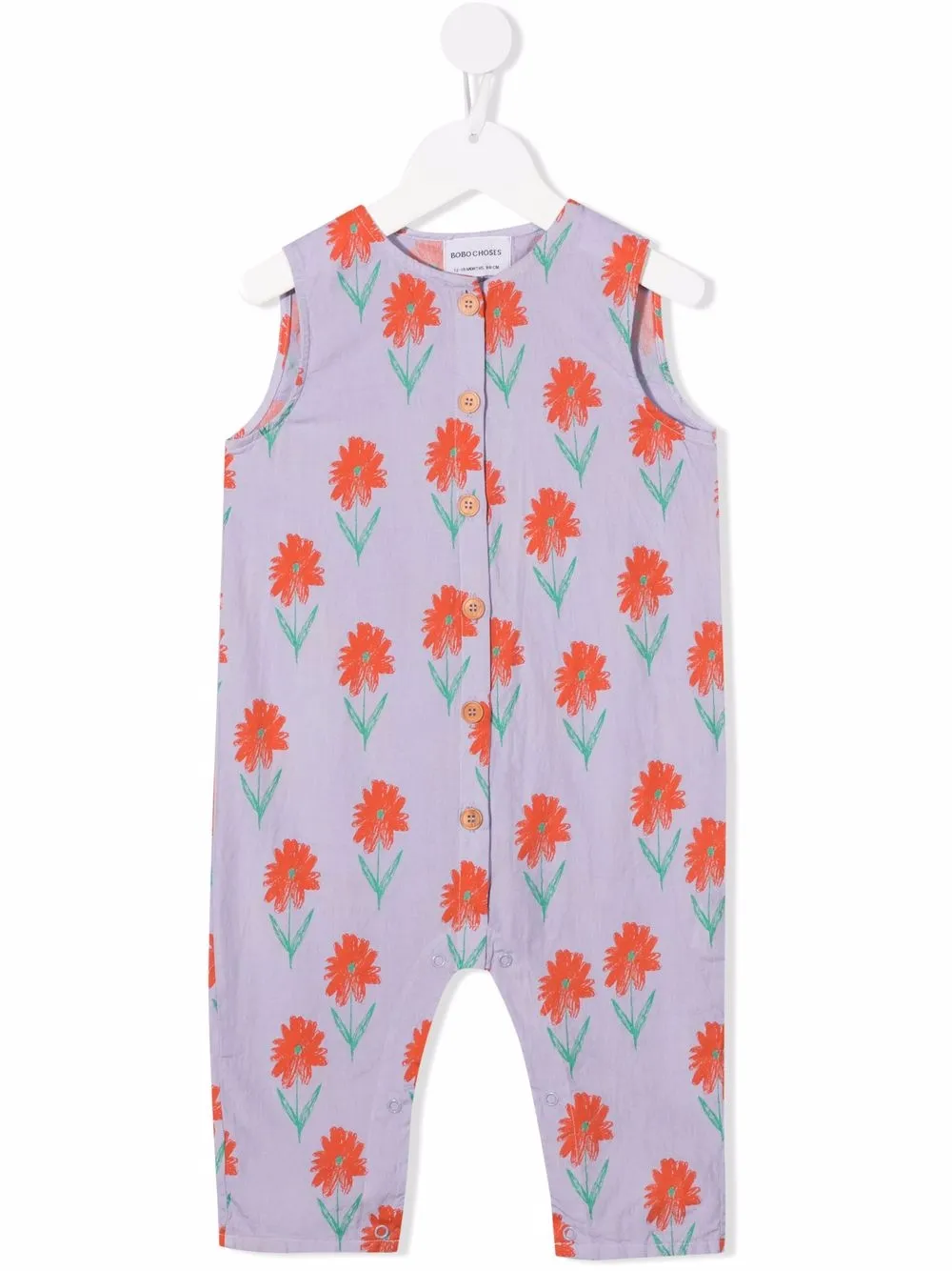 

Bobo Choses mameluco con estampado floral - Morado