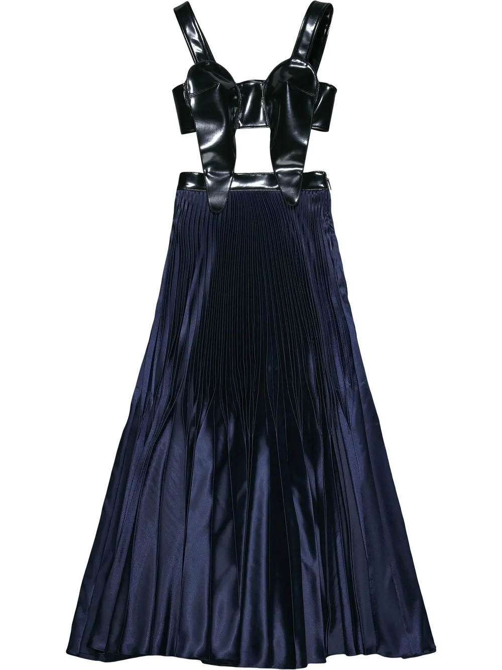 

Christopher Kane cut-out pleated dress - Blue