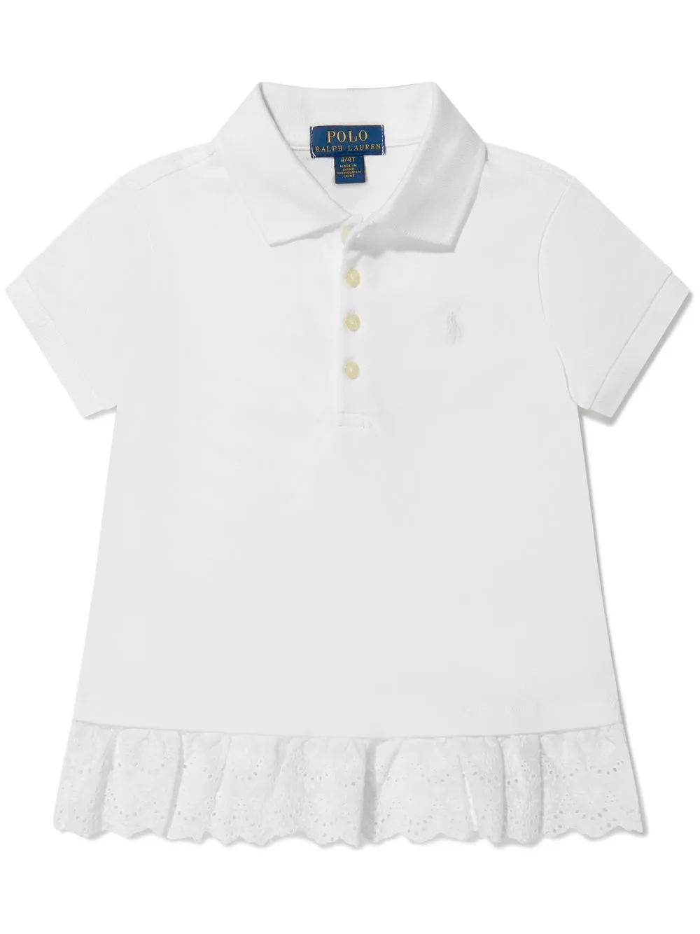 

Ralph Lauren Kids eyelet-hem logo-embroidered polo shirt - White