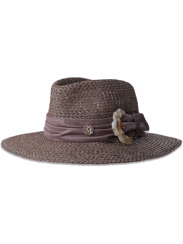 Maison Michel Charles Fedora Straw Hat 
