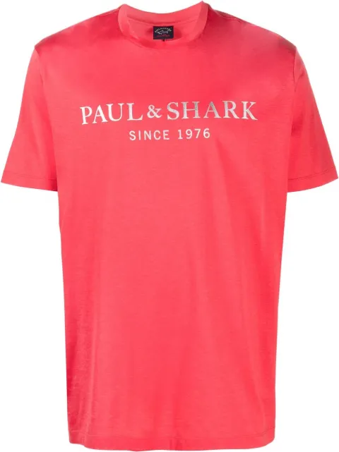 Paul & Shark logo-print organic cotton T-shirt