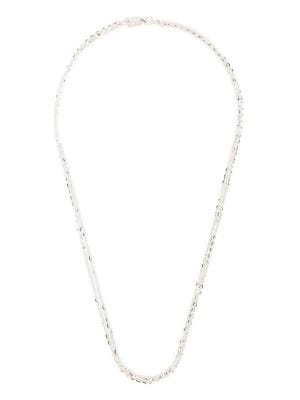 Emanuele Bicocchi Men's Sterling Silver Beaded Necklace - Silver One-Size