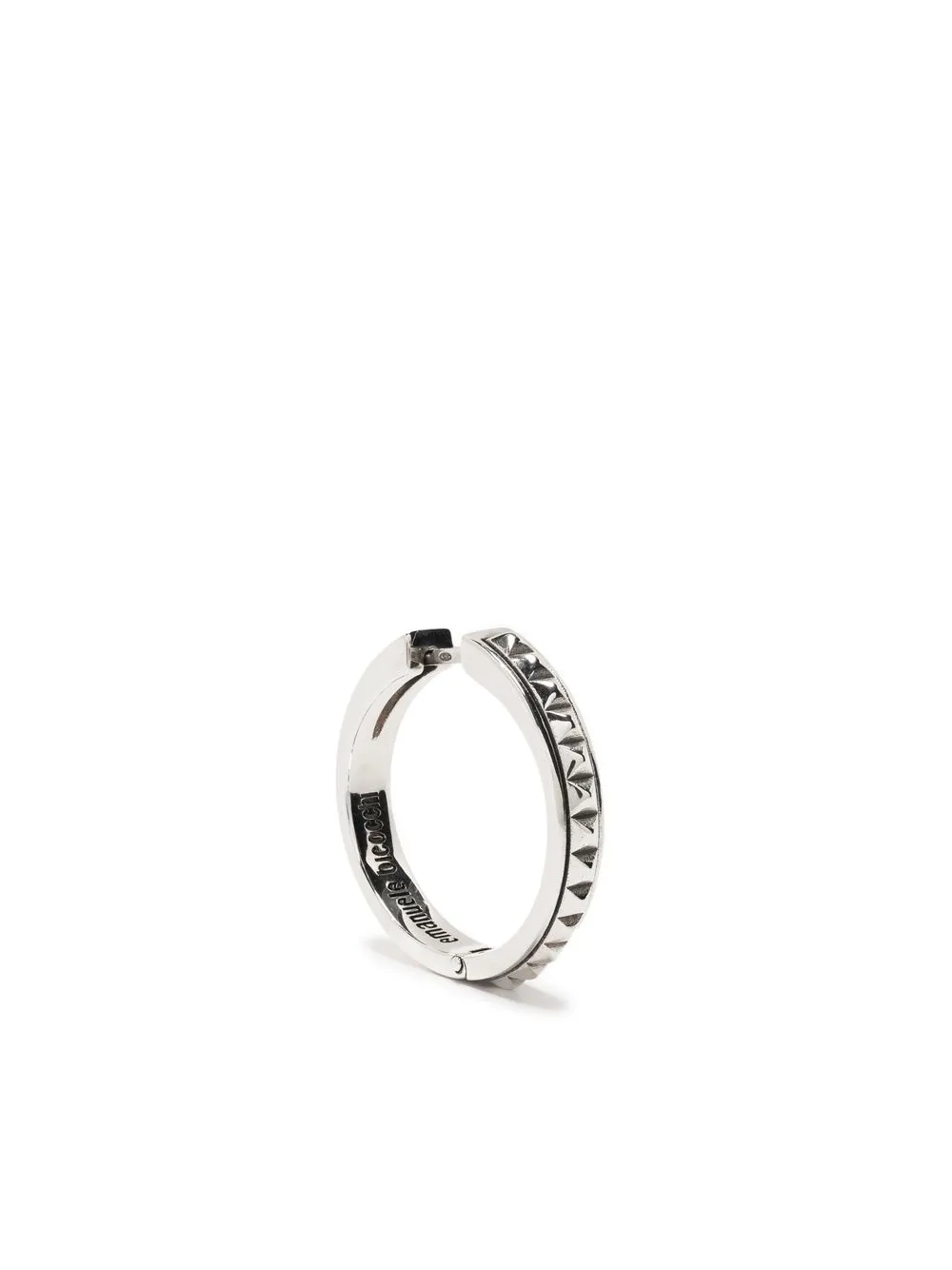 

Emanuele Bicocchi pyramid-embossed small-hoop earring - Silver