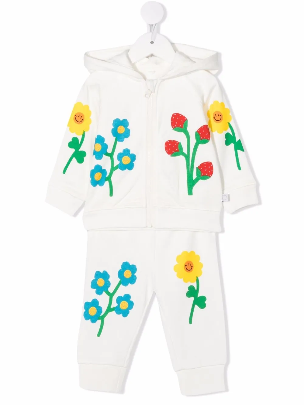 

Stella McCartney Kids floral-print cotton tracksuit - White