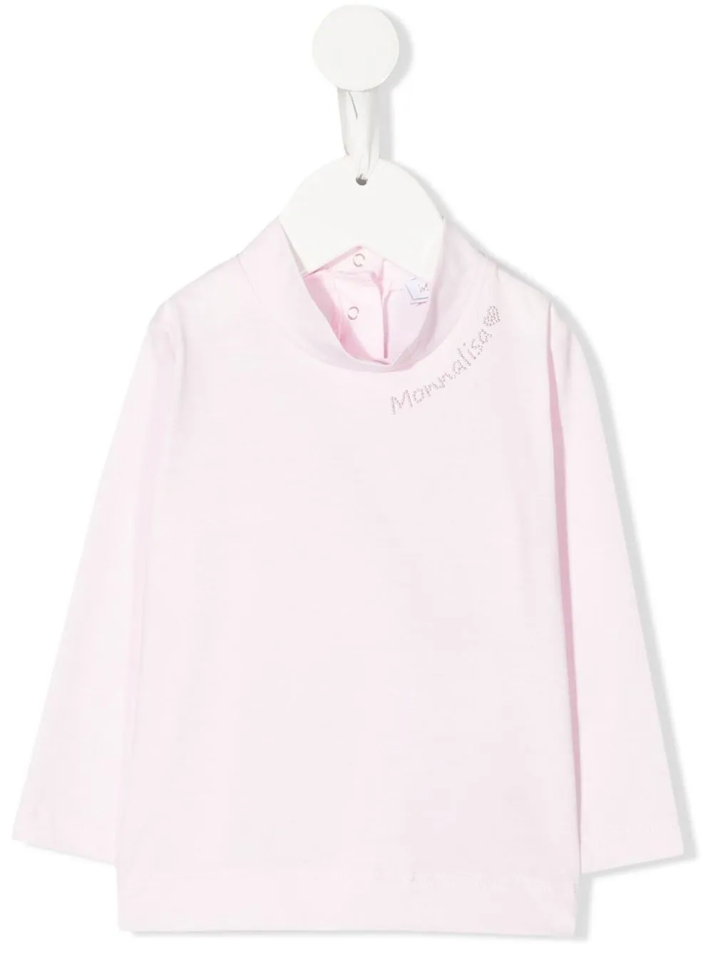 

Monnalisa playera con logo de strass - Rosado