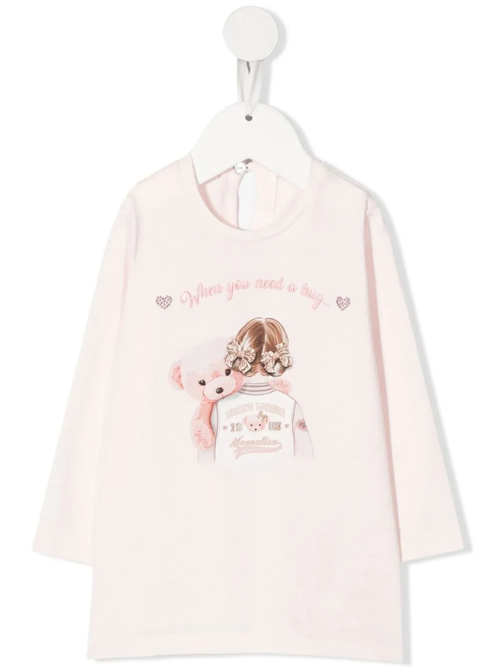 

Monnalisa playera con ilustración estampada - Rosado