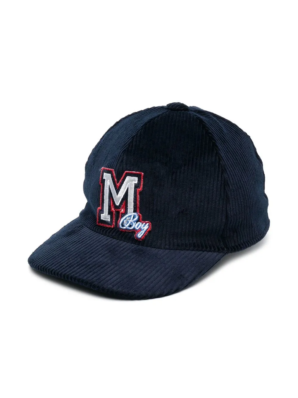 

Monnalisa logo-embroidered corduroy cap - Blue