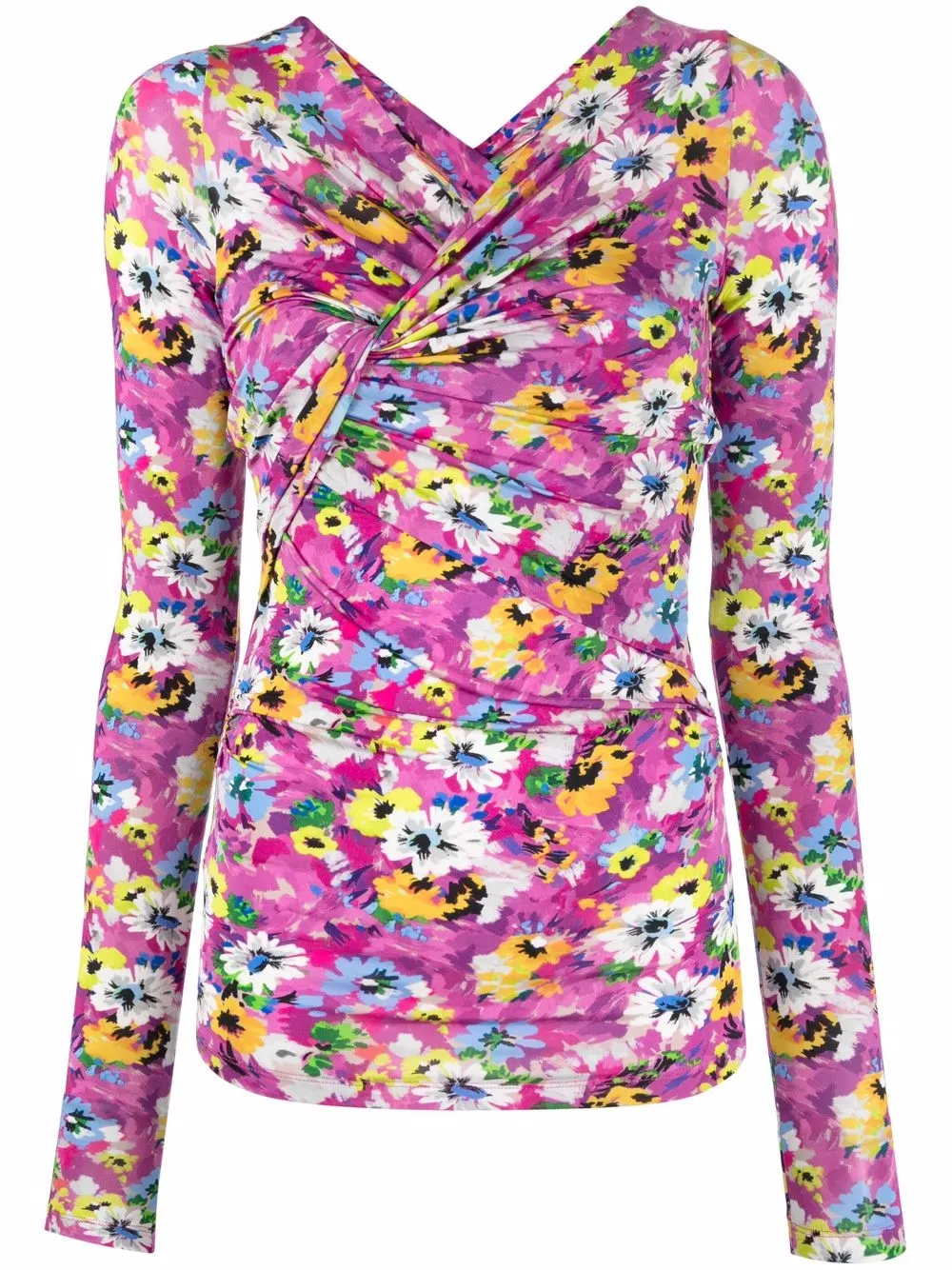 

MSGM blusa con estampado floral - Rosado